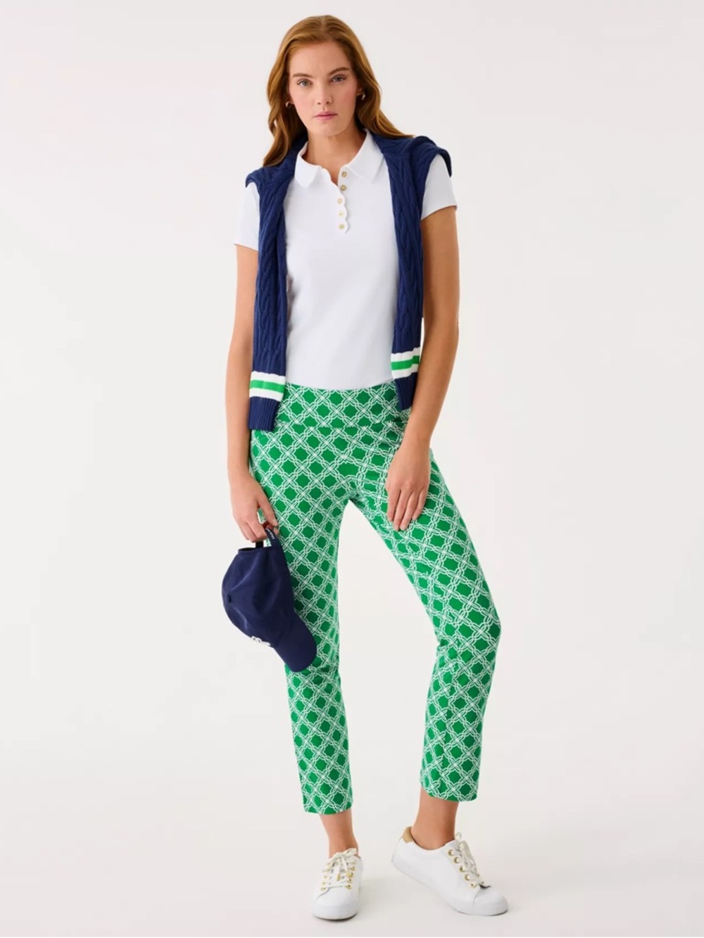 Lilly Pulitzer Corso Kick Flare Pant UPF 50+ Luxletic Golf Bamboo Green Size 12
